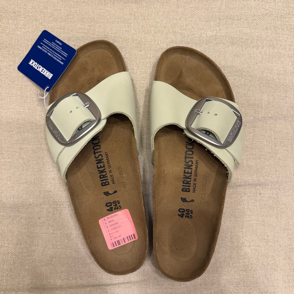 Birkenstock Madrid Buckle - Light Green